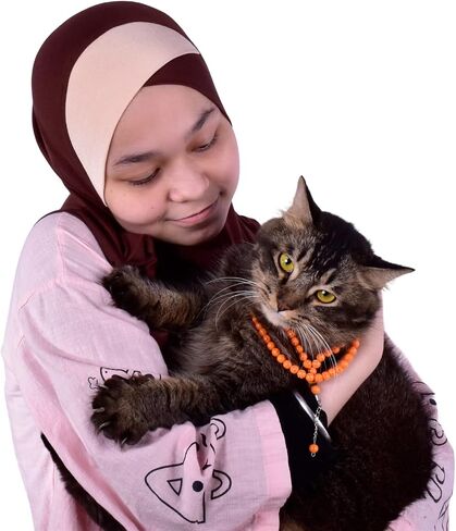 Handmade | Princess Nur Hijab Two Tones | Girls Kids 1 piece Cotton Practical Hijab Headscarf Instant Scarf in Kuwait