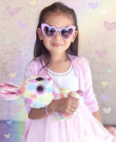 ShadyVEU Cute Heart Shaped Fashion UV400 Retro Fun Gradient Lens Party Toddler Kids Sunglasses in Saudi Arabia