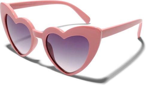 ShadyVEU Cute Heart Shaped Fashion UV400 Retro Fun Gradient Lens Party Toddler Kids Sunglasses in Saudi Arabia