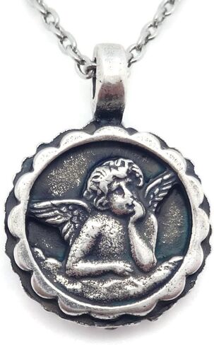 ماريانا نايت سكاي سيلفرتون قلادة الملاك الحارس باللون الأزرق والكريستال الشفاف 21120 in Kuwait