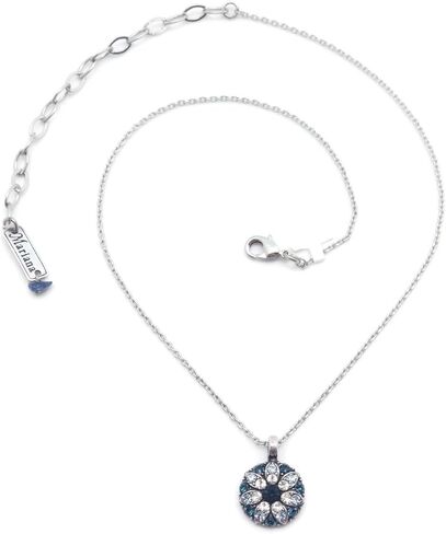 ماريانا نايت سكاي سيلفرتون قلادة الملاك الحارس باللون الأزرق والكريستال الشفاف 21120 in Kuwait