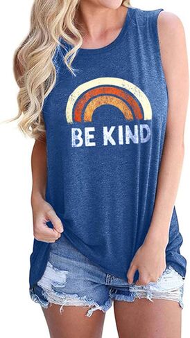 T-Shirts for Women,Rainbow Shirt Pride Round Neck T-Shirts Loose Blouse Tops Girl Graphic Casual Tees in Saudi Arabia