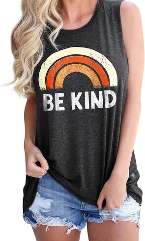 T-Shirts for Women,Rainbow Shirt Pride Round Neck T-Shirts Loose Blouse Tops Girl Graphic Casual Tees in Saudi Arabia