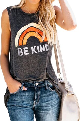 T-Shirts for Women,Rainbow Shirt Pride Round Neck T-Shirts Loose Blouse Tops Girl Graphic Casual Tees in Saudi Arabia