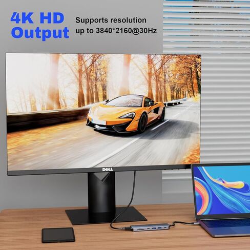موزع USB C، محطة إرساء كمبيوتر محمول TOTU 7 في 1، محطة إرساء USB C مع 4K HDMI، 100 واط PD، 2 USB 3.0، USB C 3.0، SD/TF in Saudi Arabia