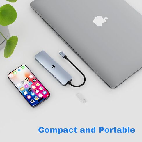 موزع USB C، محطة إرساء كمبيوتر محمول TOTU 7 في 1، محطة إرساء USB C مع 4K HDMI، 100 واط PD، 2 USB 3.0، USB C 3.0، SD/TF in Saudi Arabia
