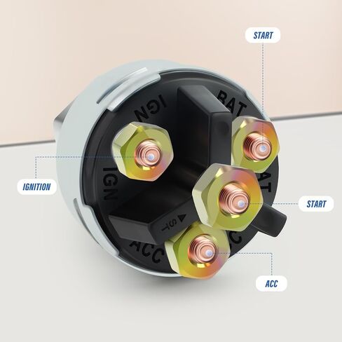 6PCS 4 Position Starter Switch, Universal Replacement Ignition Key Switch for Car, Truck, Tractor, Forklift in Saudi Arabia