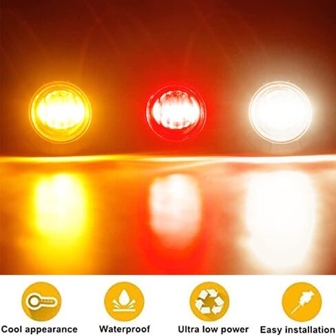 3/4 بوصة LED ماركر أضواء إشارة ضوء 12 فولت لشاحنة مقطورة حافلة فان (أزرق 20 حزمة) in Saudi Arabia