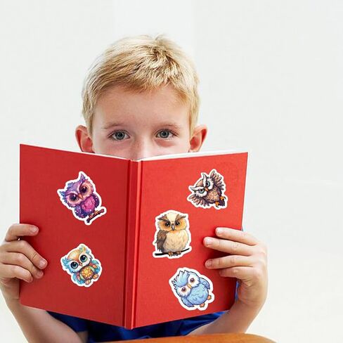 50 قطعة من ملصقات البومة على الجدران، ملصقات منزل البومة، مجموعة ملصقات بومة من الفينيل اللطيفة لزجاجة مياه للكمبيوتر المحمول وأمتعة الدراجة للفتيات والأولاد والمراهقين ومحبي البومة in Kuwait