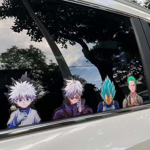 Anime Car Sticker 3D Holo Anime Sticker Waterproof Car Decal Peeker Anime Stickers for Car Computer Laptop Skateboard Anime Accessories (WJ-12) in Saudi Arabia