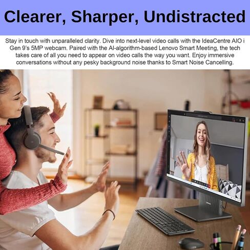 Lenovo 2024 IdeaCentre 27 بوصة Business الكل في واحد، شاشة لمس FHD 100 هرتز، AMD Ryzen 5 7535HS، ذاكرة وصول عشوائي DDR5 سعة 32 جيجابايت، SSD 2 تيرابايت، لوحة مفاتيح وماوس لاسلكي، قاعدة شحن لاسلكية، RJ-45، Wi-Fi 6، كاميرا ويب، W11P، رمادي in Saudi Arabia