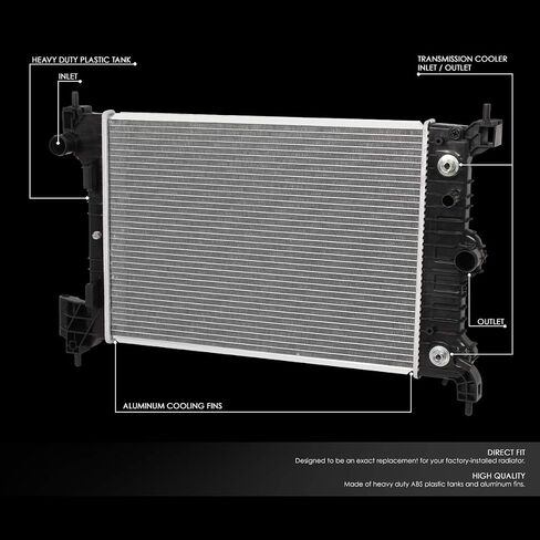 DNA Motoring OEM-RA-2775 1-Row Aluminum Core Radiator Compatible with 2005-2010 Cobalt 2.0L 2.2L 2.4L,26-3/4" W X 14-7/8" H X 5/8" D,1-5/16" Inlet / 1-5/16" Outlet in Saudi Arabia