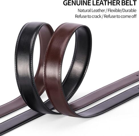 SENDEFN Mens Leather Belt Rotated Buckle Reversible Casual Jeans Dress Belts 1.25" Wide With Gift Box in Saudi Arabia
