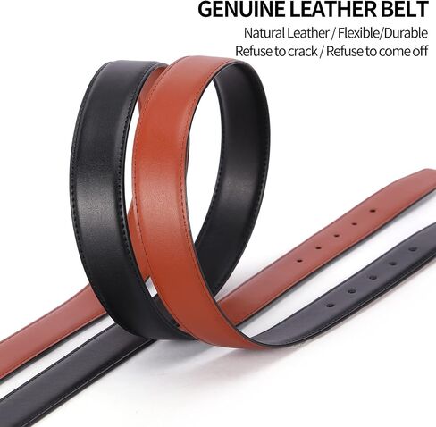 SENDEFN Mens Leather Belt Rotated Buckle Reversible Casual Jeans Dress Belts 1.25" Wide With Gift Box in Saudi Arabia