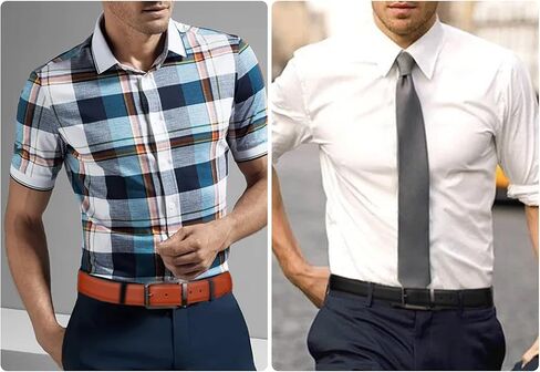 SENDEFN Mens Leather Belt Rotated Buckle Reversible Casual Jeans Dress Belts 1.25" Wide With Gift Box in Saudi Arabia