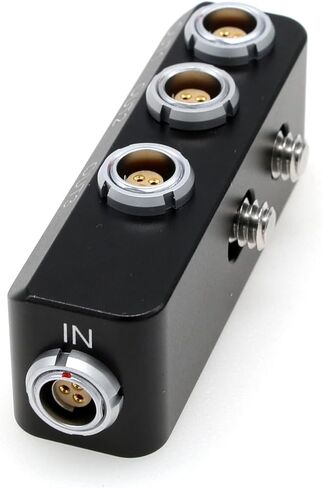 Power Splitter Cable Box 24V for Sony Alexa Camera RS 3 Pin Male to 2 x 0B 2-pin 1 x Fischer RS 3 Pin Female in Kuwait