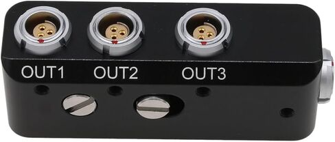Power Splitter Cable Box 24V for Sony Alexa Camera RS 3 Pin Male to 2 x 0B 2-pin 1 x Fischer RS 3 Pin Female in Kuwait