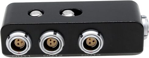 Power Splitter Cable Box 24V for Sony Alexa Camera RS 3 Pin Male to 2 x 0B 2-pin 1 x Fischer RS 3 Pin Female in Kuwait
