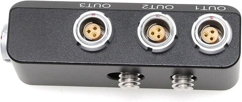 Power Splitter Cable Box 24V for Sony Alexa Camera RS 3 Pin Male to 2 x 0B 2-pin 1 x Fischer RS 3 Pin Female in Kuwait