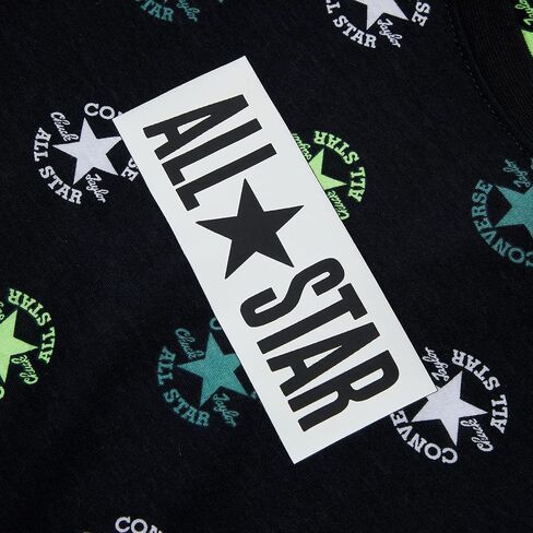 تي شيرت بأكمام قصيرة مطبوع عليه All Star للأولاد من Converse (للأطفال الكبار) أسود MD (10 أطفال كبار) in Saudi Arabia