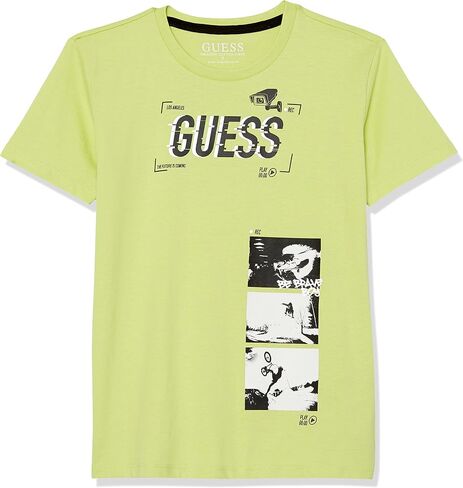 GUESS Boys' Organic Cotton Reflective Printed Logo T-Shirt in Saudi Arabia