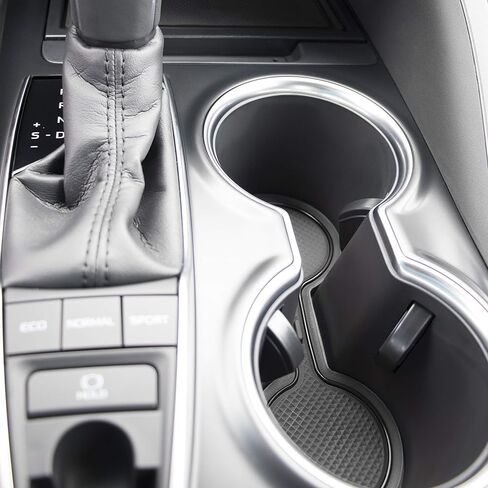 CupHolderHero يناسب ملحقات Toyota Camry 2018-2024 الداخلية المخصصة الفاخرة غير القابلة للانزلاق ومضادة للغبار حامل الأكواب، سجادات بطانة وحدة التحكم المركزية، بطانات جيب الباب مجموعة 16 قطعة (زخرفة بيضاء) in Kuwait