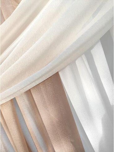 3 Panels Wedding Arch Draping Fabric, Dusty Blue Chiffon Fabric Wedding Backdrop Curtain Sheer Draping Fabric for Wedding Ceremony Party Festivals Stage Decorations (30" x 20ft) in Saudi Arabia