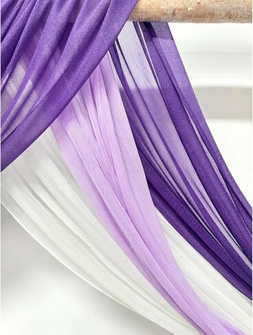 3 Panels Wedding Arch Draping Fabric, Dusty Blue Chiffon Fabric Wedding Backdrop Curtain Sheer Draping Fabric for Wedding Ceremony Party Festivals Stage Decorations (30" x 20ft) in Saudi Arabia