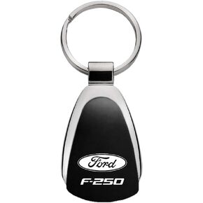Au-TOMOTIVE GOLD, INC. Ford Super Duty F-250 Black Tear Drop Key Chain Genuine Licensed Product