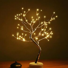 20" Tabletop Room Decor Fairy Light Spirit Tree Lamp, Battery/USB Powered, 108leds Bright Glow Cute Artificial Tree Night Lights for Bedroom Home Party Christmas Decorations (Warm White)