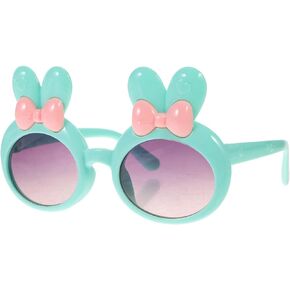 Zerodeko Bunny Ear Sunglasses Easter Party Eyeglasses Rabbit Ears Glasses for Kids Easter Party Favors Basket Stuffers Green
