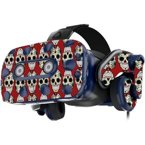 MightySkins Skin Compatible with HTC Vive Pro VR Headset - Sugar Skull | Protective, Durable, and Unique Vinyl Decal wrap Cover | Easy to Apply, Remove, and Change Styles | Made in The USA