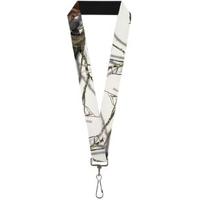 Buckle-Down Lanyard Mossy Oak Country Roots Snowdrift Camo White