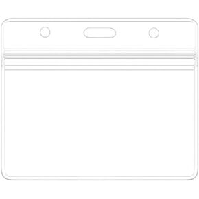 Horizontal Badge Holders Sealable Waterproof Clear Plastic Name Tag ID Card Holder (10PCs)