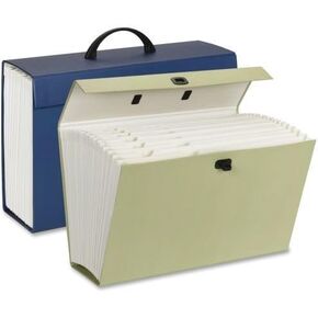 Smead A-Z and Subject Expanding File Box, 19 Pockets, Printed Alphabetic (A-Z)/Subject, Latch Closure, Legal Size, Black (70804)