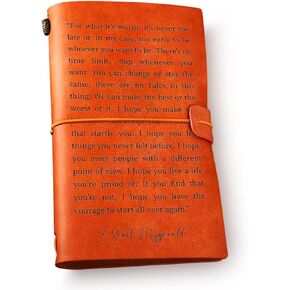 Inspirational for What It’s Worth Quotes Leather Journal Notebook for Women Men Travel Motivational Writing Journal Gift for Birthday Graduation Christmas