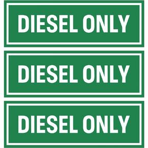 Pack 3 Diesel Only Sticker Diesel Fuel Decals Diesel Fuel Sticker Diesel Truck Stickers Diesel Stickers for Fuel Tank Weatherproof Adhesive Decal for Car, Truck, Tank (Plastic Decal 6x2in)