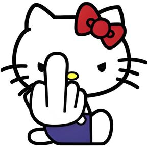 Hello Kitty, Finger,Vinyl Decal,Sticker for Cars,Windows,Laptops and More