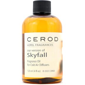 Hotel Scents - Skyfall Fragrance Oil for Cold Air Diffusers - Luxury Hotel Inspired Aromatherapy Oil Scents for Home & Office - Orange Blossom, Green Melon, Jasmine & Fresh Ocean - 120mL