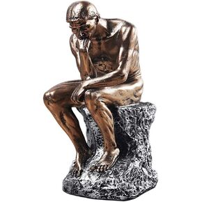 Creative Thinker Statues Individual Figurine for Living Room Decor H 9.6 Inch (Copper)