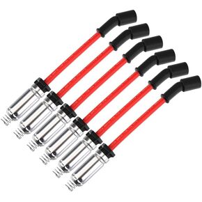 كابل ماستر 10.2 ملم أسلاك توصيل الإشعال للسباق لسيلفرادو 1500 Express 2500 Express 3500 Sierra 1500 Savana 2500 4.3L V6 2014-2022 أحمر in Kuwait