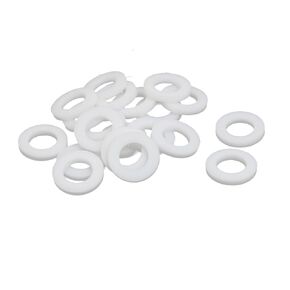 uxcell PTFE Flat Washers 20mm OD 16mm ID 2mm Thickness Sealing Gasket for Faucet Pipe Water Hose, White, Pack of 20