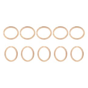 24mmx30mmx1.5mm(IDxODxT) Flat Copper Sealing Washers - 10Pack - Good for Industrial Machinery M24 Screws - Copper Flat Ring Gasket