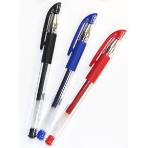 Uni-ball signo Rubber Grip & stick Retractable Ultra Micro Point Gel Pens -0.38mm-black.blue.red. 3 Ink Pens-value set