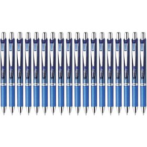 Pentel EnerGel Deluxe RTX Retractable Liquid Gel Pen, 0.7mm Medium Line, Blue, Pack of 18