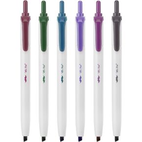 Mr. Pen- Retractable Permanent Markers, 6Pack, Chisel Tip, Aesthetic Vintage Color Permanent Markers, Colored Markers, Permanent Markers Assorted Colors, Colored Permanent Markers, Click Markers