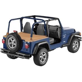 Bestop 9002015 Duster Deck Cover for 1997-2002 Wrangler, Black Denim