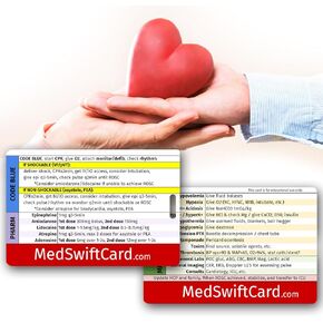 MedSwift ACLS CPR Code Blue ID Badge Buddy Card – Essential for RNs, EMTs & Medical Professionals