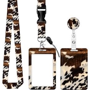 حامل شارة الهوية مع حبل ومشبك بكرة قابل للسحب، واقي أنيق لبطاقة الاسم للممرضات والأطباء والمعلمين والطلاب، ألياف ناعمة، مشبك معدني، مشبك قوي (بطة مطاطية كرتونية) in Kuwait