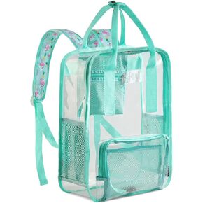 VASCHY Clear backpack, HeavyDuty Transparent See Through School Backpack BookBag